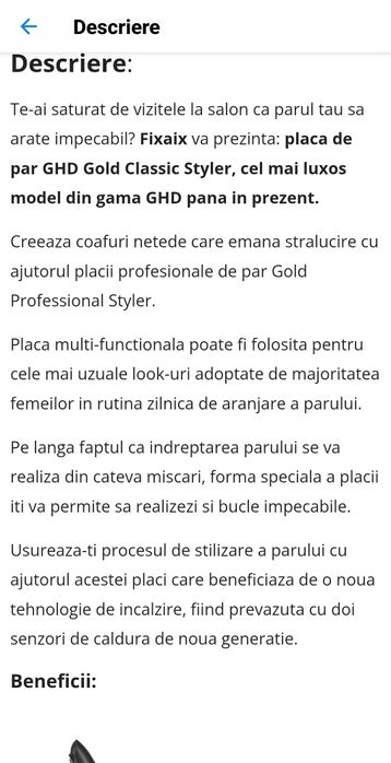 Placa de par Ghd gold professional advanced styler