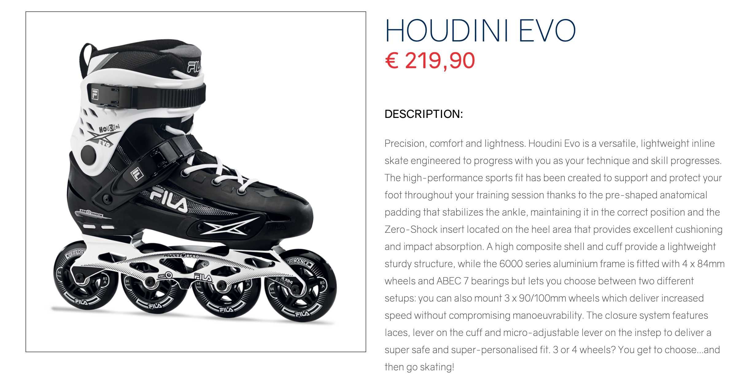 Ролери Fila Houdini Evo - Като нови