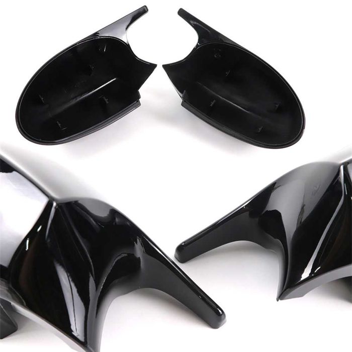 Capace oglinda negru lucios M batman BMW Seria 3 E90 E91 E92 2005-2008