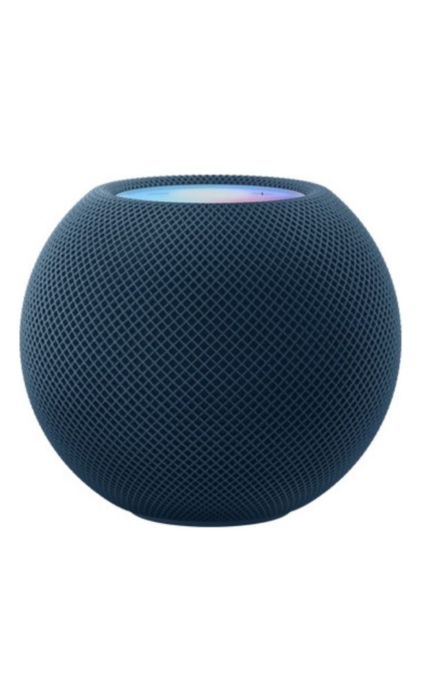 Apple HomePod mini в синем цвете.