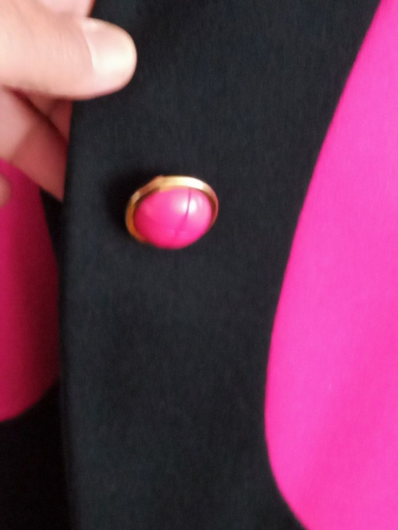 Costum dama ciclamen cu negru