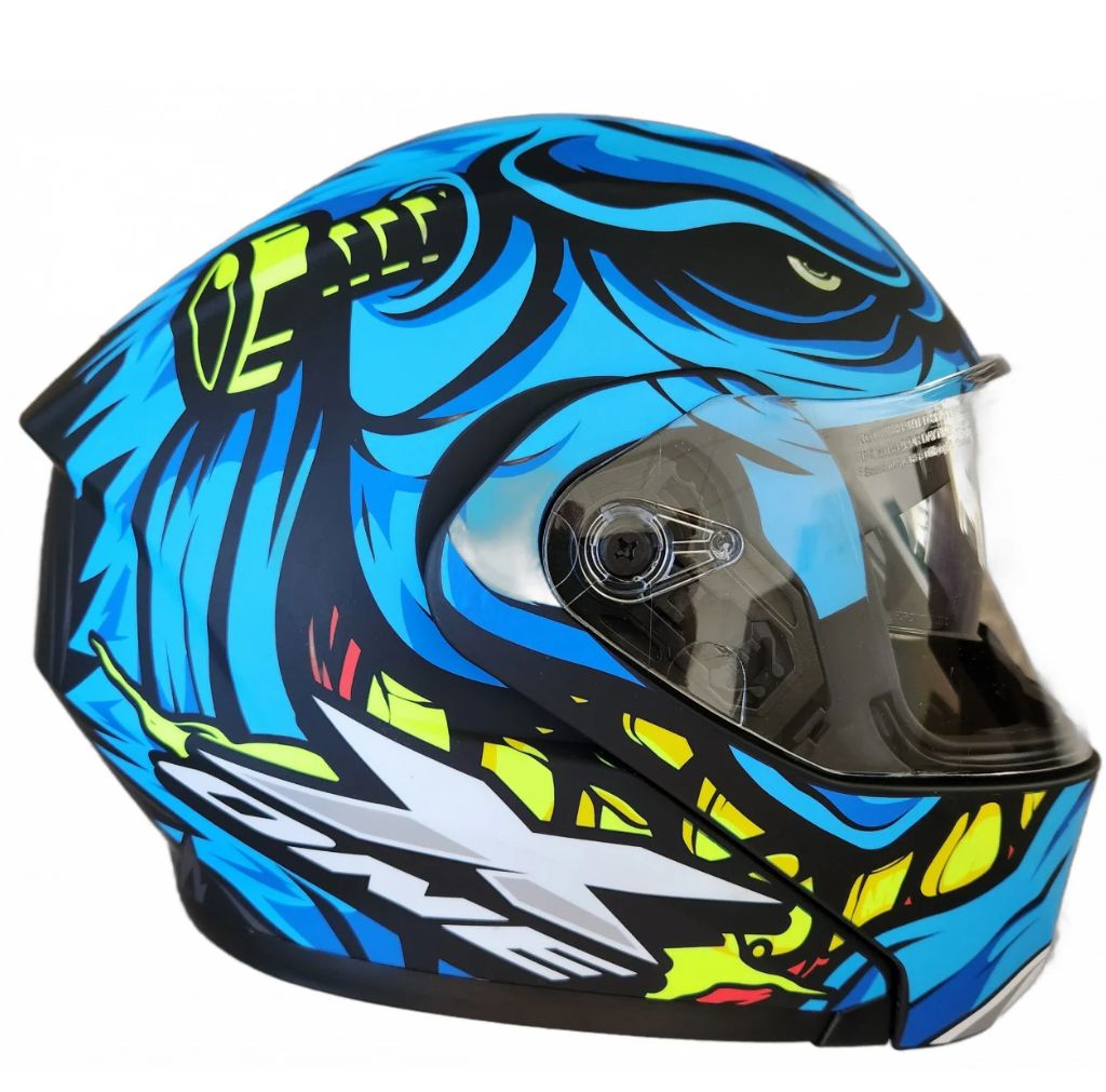 Мото каска X-ONE Helmets синя с черно, каски за мотор, мотокрос