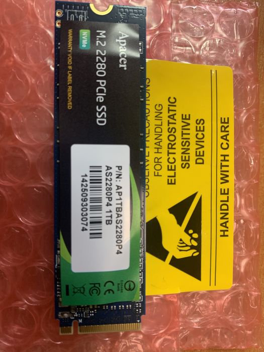 Продам Ssd m.2 Apacer новый 1 терабайт