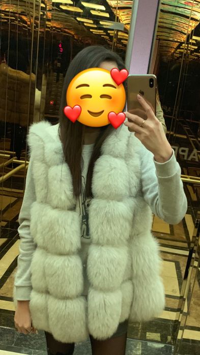 Продам меховую жилетку из натурального меха кролика