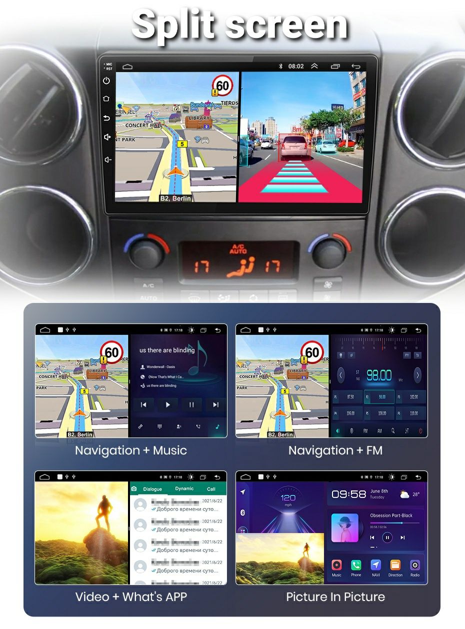 Navigatie Android Citroen Berlingo B9, Peugeot Partener (2008-2019)