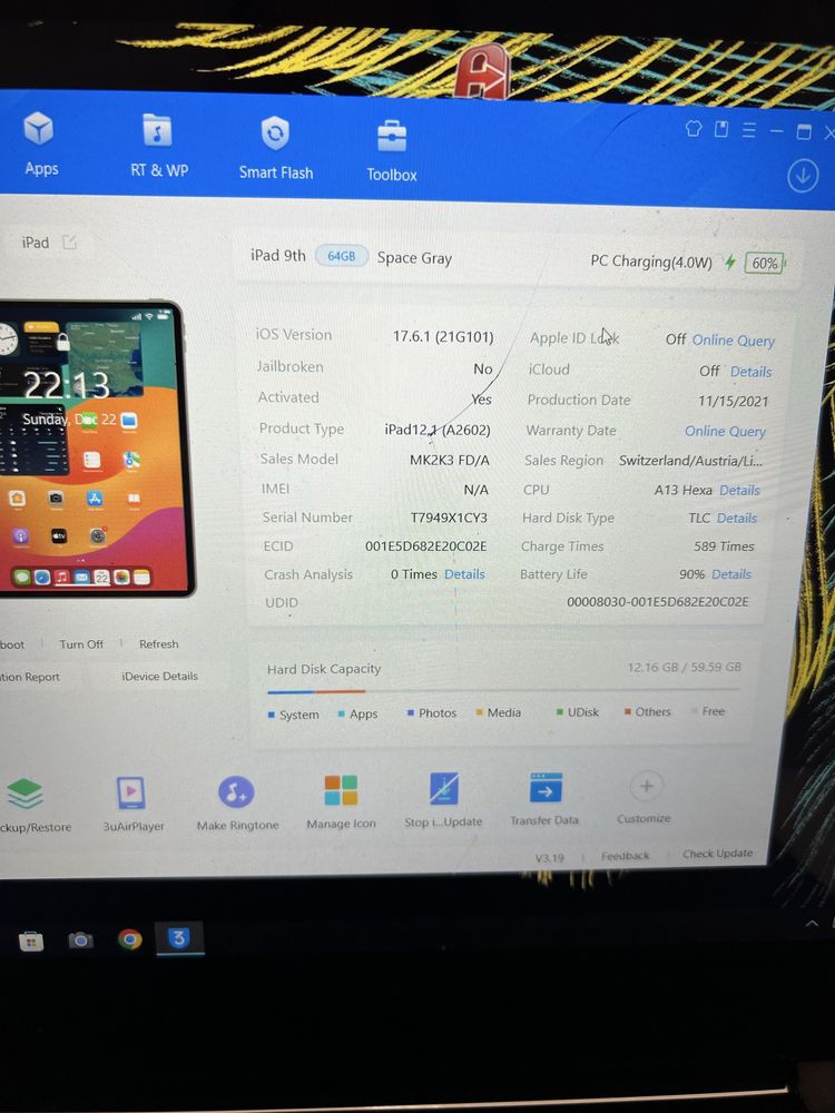 Ipad 9 th  64 GB Space gray