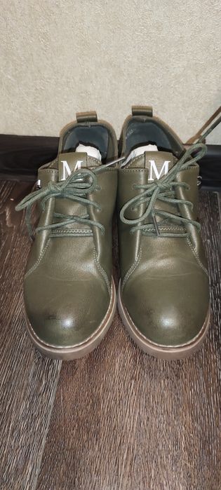 Ботинки зелёные женские