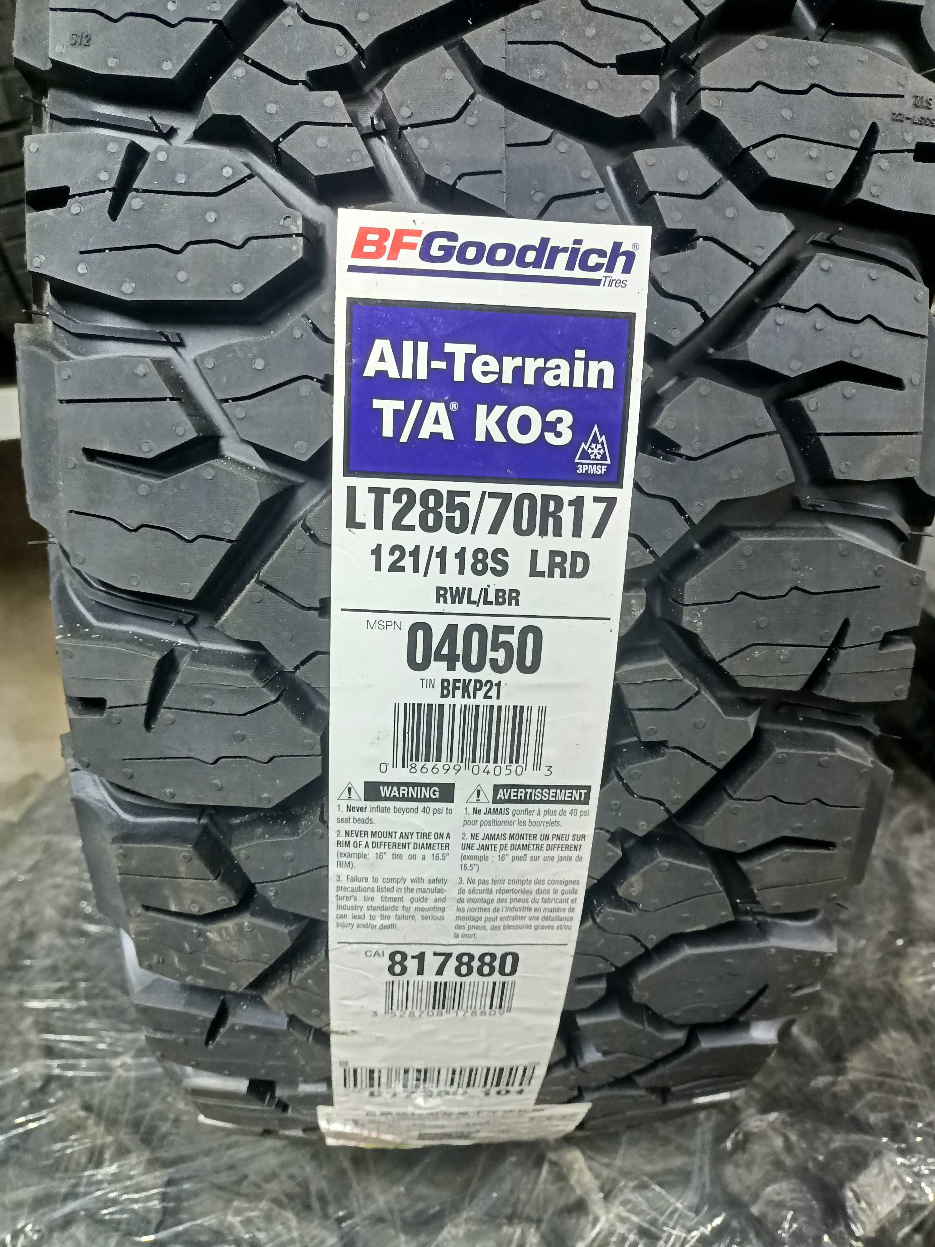 BFGoodrich All-Terrain T/A KO3 285/70 R17