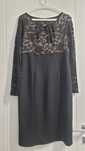 Rochie neagra jerse si dantela
