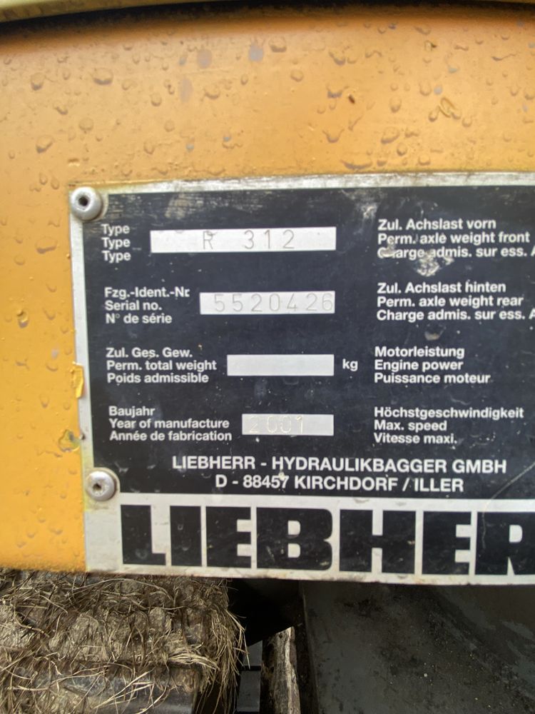 Liebherr R 312 senile fier