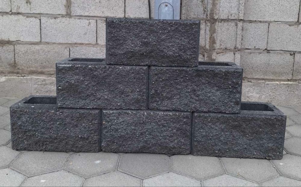 Заборные кирпич, Рванные кирпич, колотый, спринтерный, пескоблок, скц