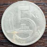 Moneda din argint Cehoslovacia - 5 Korun 1929