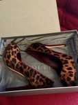 Alexander McQueen - Leopard-print calf hair pumps