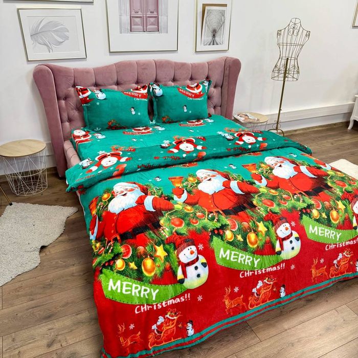 Lenjerie de pat cocolino 4 piese cu cearceaf pe elastic