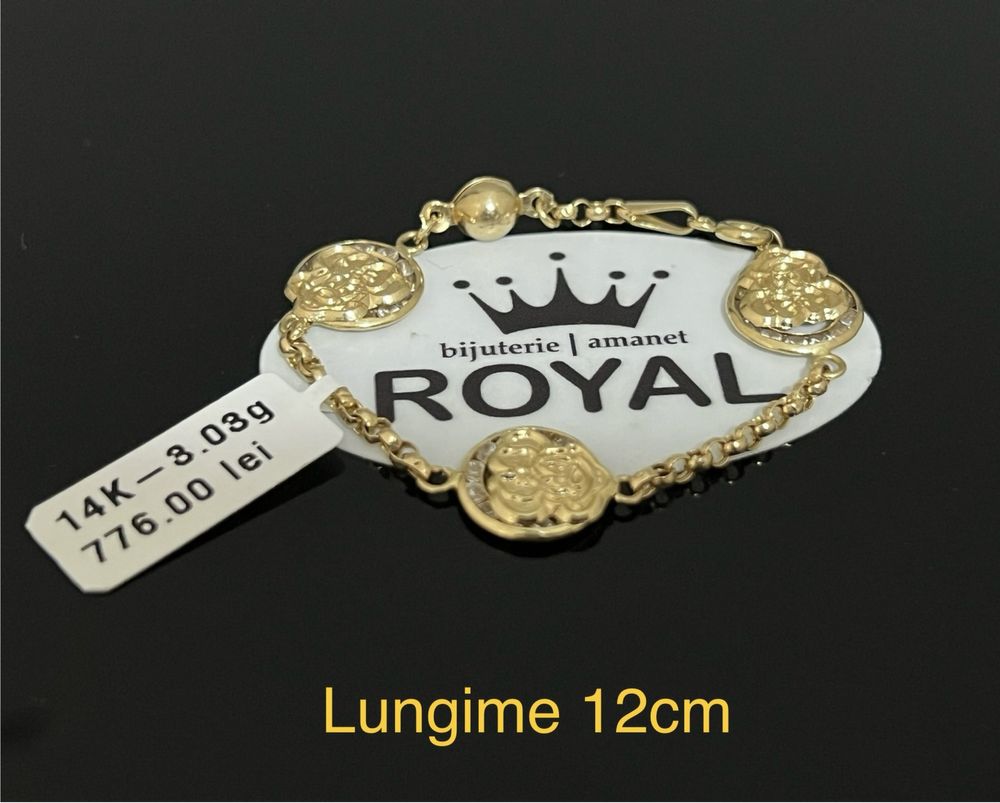 Bijuteria Royal CB : Bratara copii aur 14k 3,03gr lungime 12cm