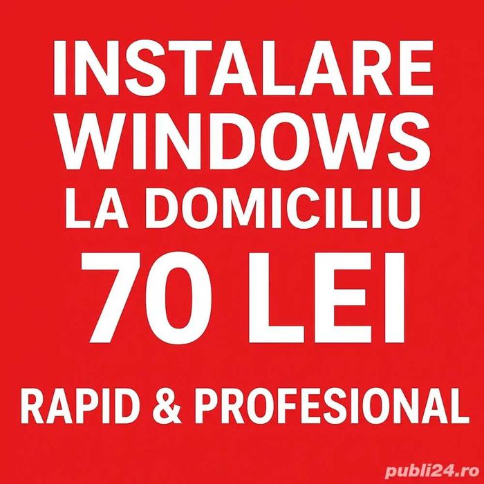 Instalare windows 11,10+la domiciliu =70 de lei,reparatii calculatoare