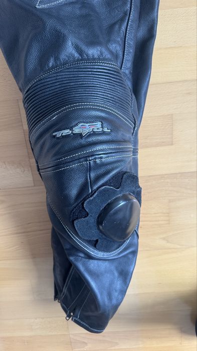 Pantaloni moto piele Tschul Slider 54 L Xl touring motocicleta kevlar