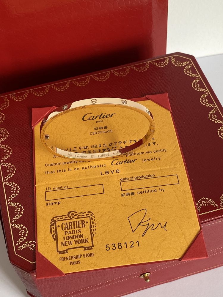 Brățară Cartier LOVE 17 Rose Gold 23K Slim