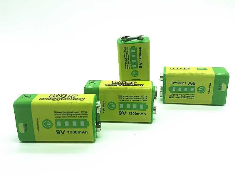 Продам литиевые аккумуляторные батареи "Крона" 9В заряжаемые от USB