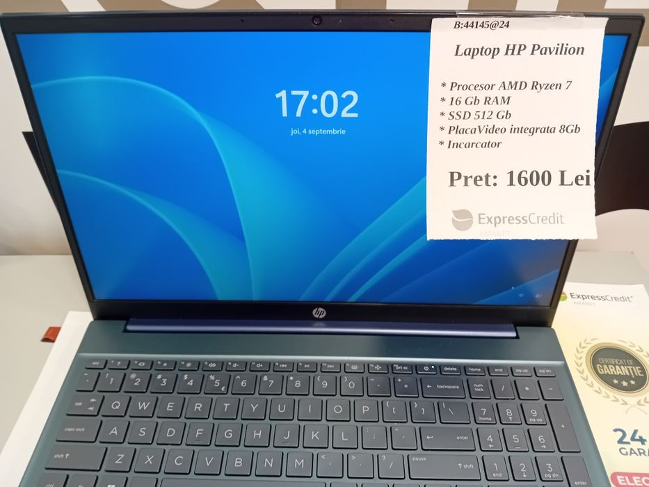 Laptop HP Pavilion Ryzen7 16Gb Ram (Ag24 Harlau B44145) Garantie 2 ani