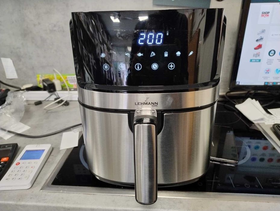 Фритюрник с горещ въздух без мазнина Lehmann Pure Airfryer 1700W 6.5 Л
