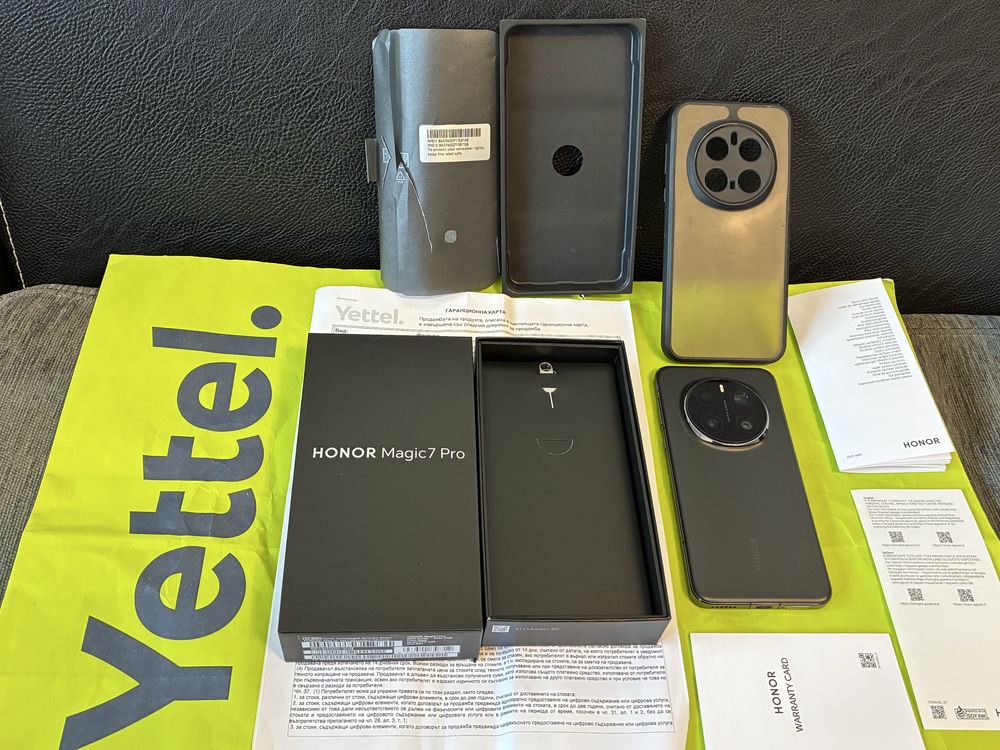 КАТО НОВ 512GB Honor Magic 7 Pro Yettel Гаранция 2028г. Black / Черен
