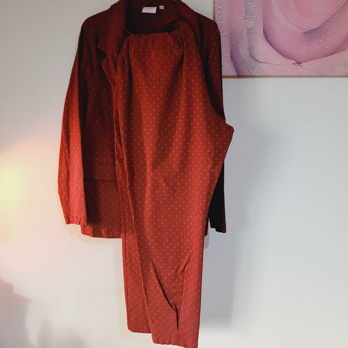 Costum Dama VERO MODA Junarose Coll. Bumbac Roșu/Vișiniu/Bord. Nou 44