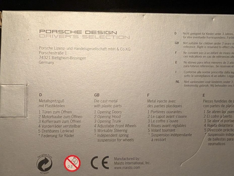 Macheta Porsche Cayman S Driver's Selection 1:18