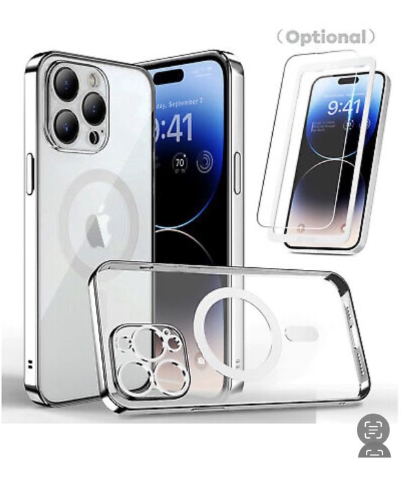 Iphone 14/15/16/PRO/17/MAX/PLUS Husa Electro Wireles si Folie Sticla