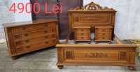 Mobilier DORMITOR Matrimonial din Lemn Masiv Sculptat