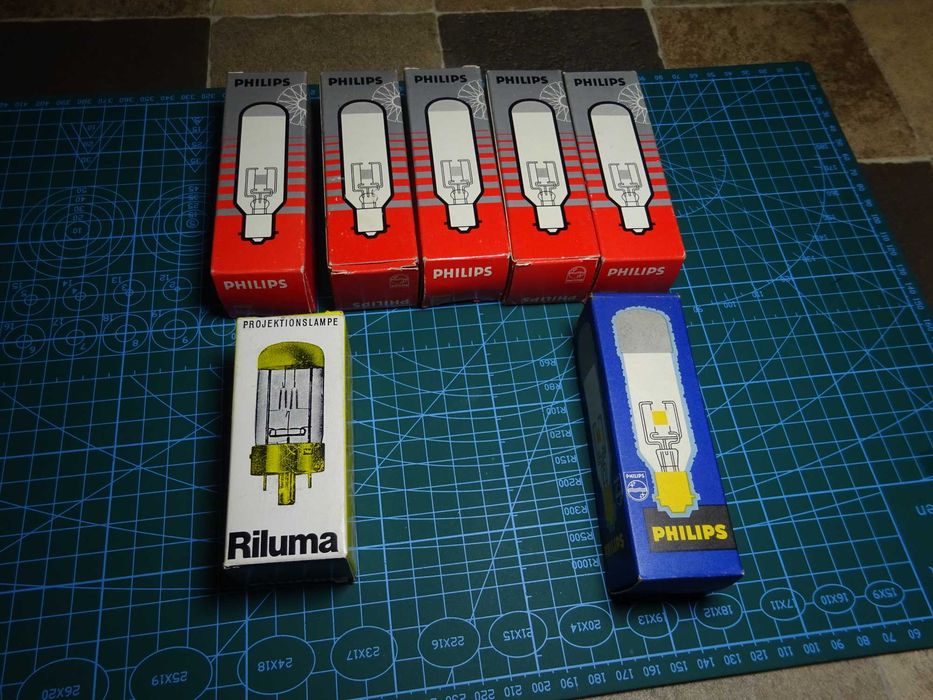 Bec proiector vintage proiectie /Philips/riluma /set 7 bucati