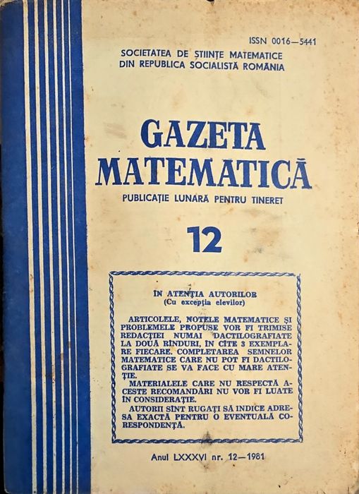 Gazeta matematica numere vechi + cărți și manuale Partea 1