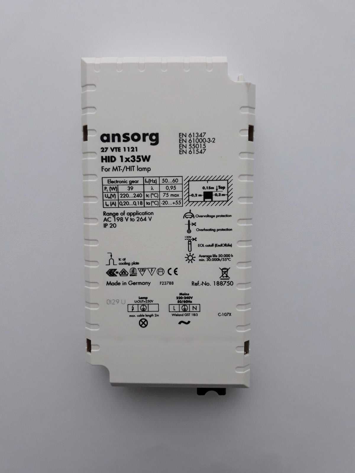 TRIDONIC POWER control si ansorg 27 vte