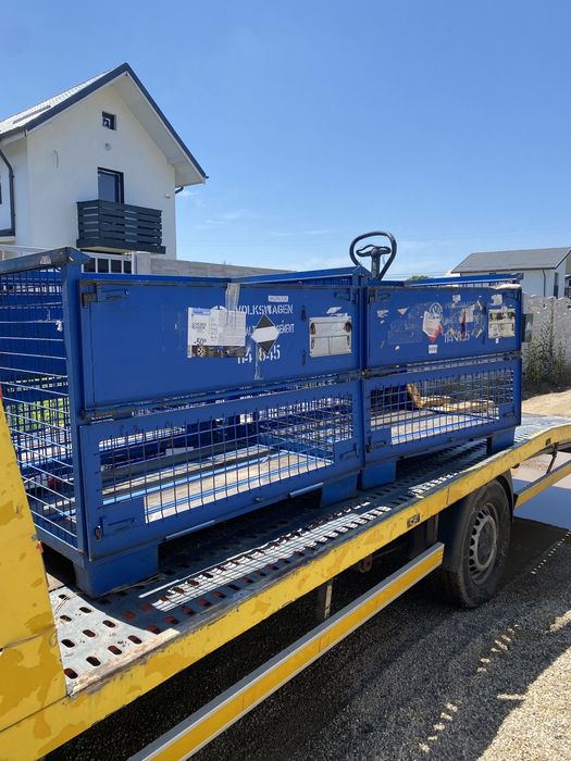 Box palet metalic  cu usi transport pasati, animale, depozitare orice