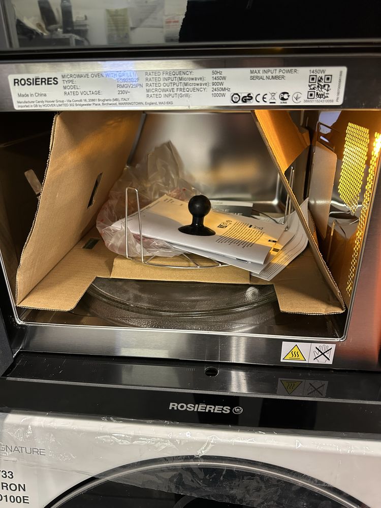 Cuptor cu microunde incorporabil cu grill Rosières RMGV25PN