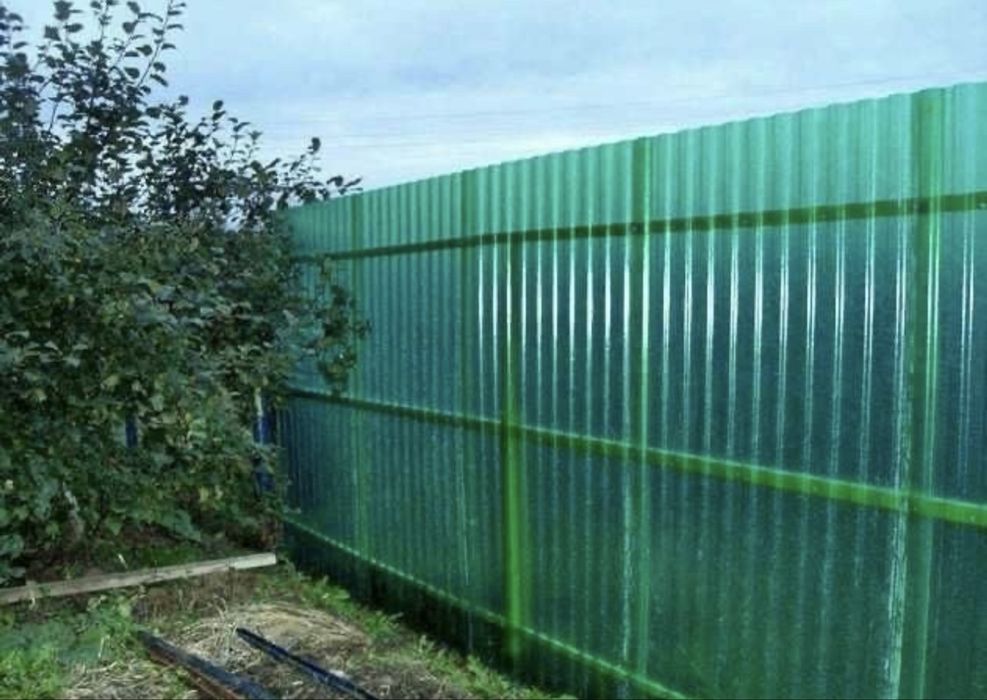 Пластиковый шифер монолитный поликарбонат Полигаль Профлист Трапеция