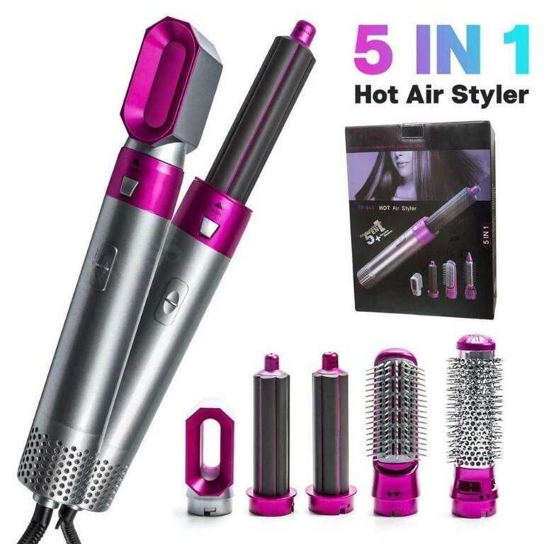 5 в 1 Мултифункционален сешоар, преса и маша за коса Hot Air Styler