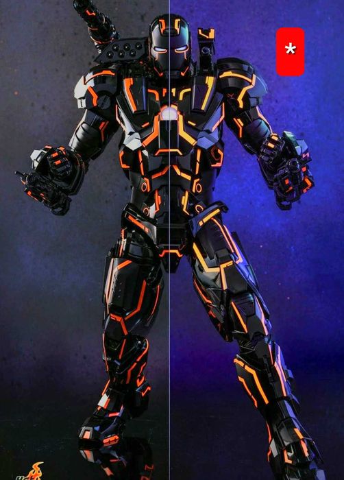 IronMan 2 Neon War Machine - TRON edition, 1/6th Die-Cast Hot Toys !
