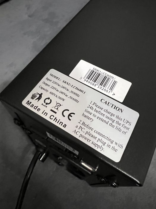 Ups Serioux LCD600Li Line interactive 600VA/360w , 2 prize schuko