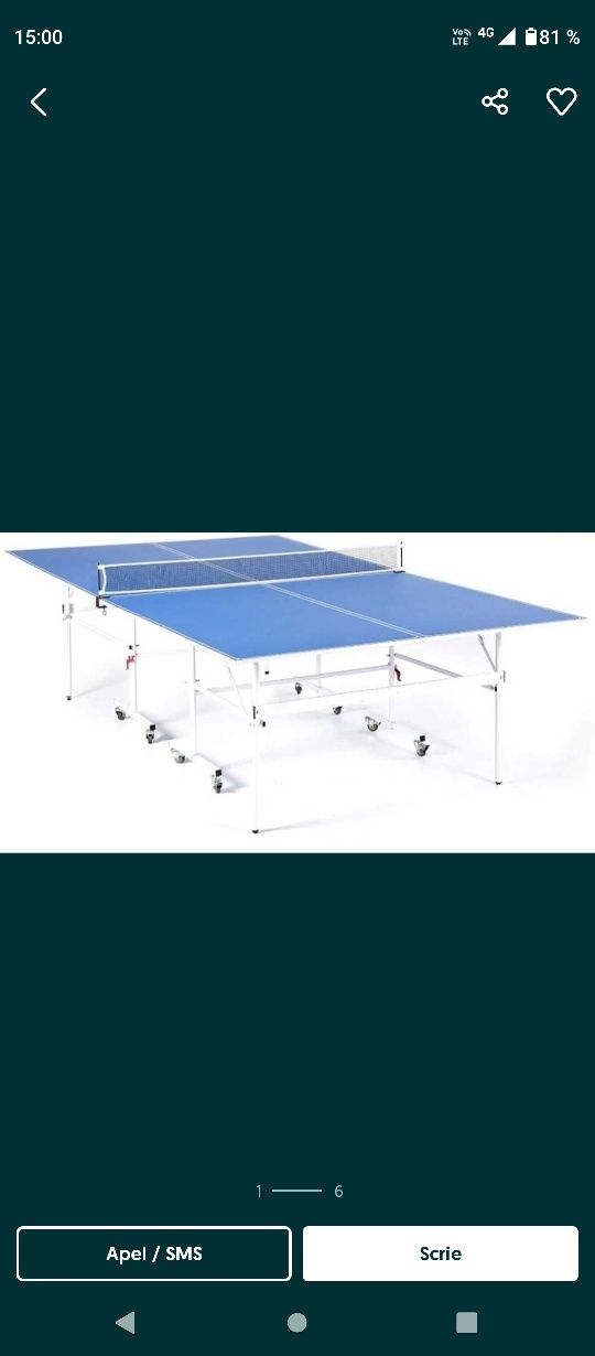 Tenis de masa ping pong ca NOUĂ