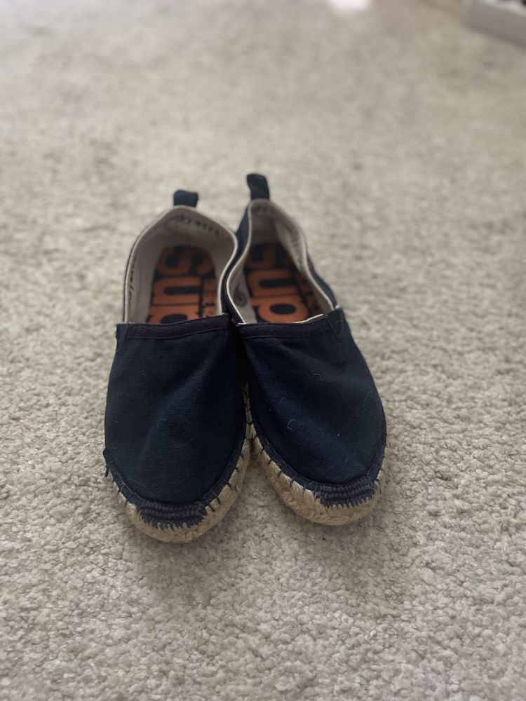 Espadrile Superdry, material jeans