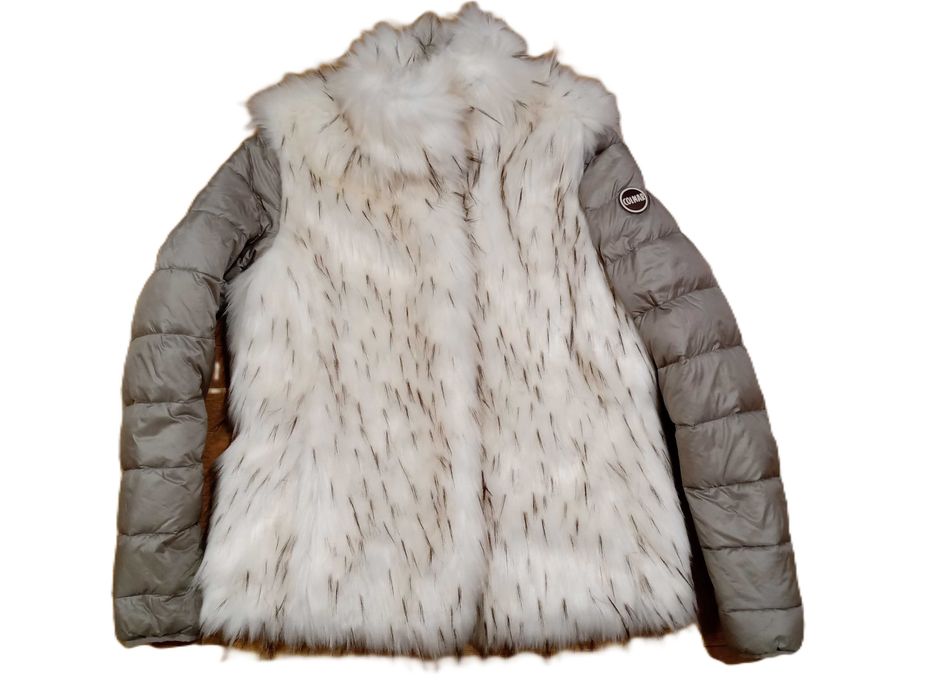 Colmar женско ДВУЛИЦЕВО пухено яке естествен косъм 90% пух перфектно