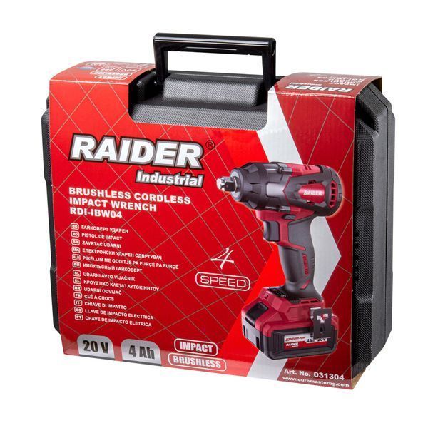 Ударен гайковерт 1/2 480nm с акумулатор 20v 4ah raider