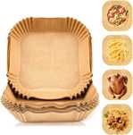 Set 50 hartie de copt pentru friteuza cu aer cald antiaderenta 16x16cm