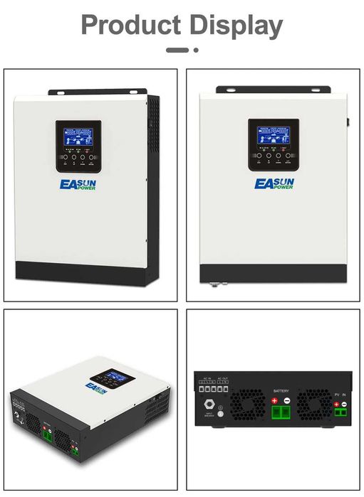 3KVA 24V 2400W Solar Charger Inverter Hybrid  220v Pure Sine Wave ANRE