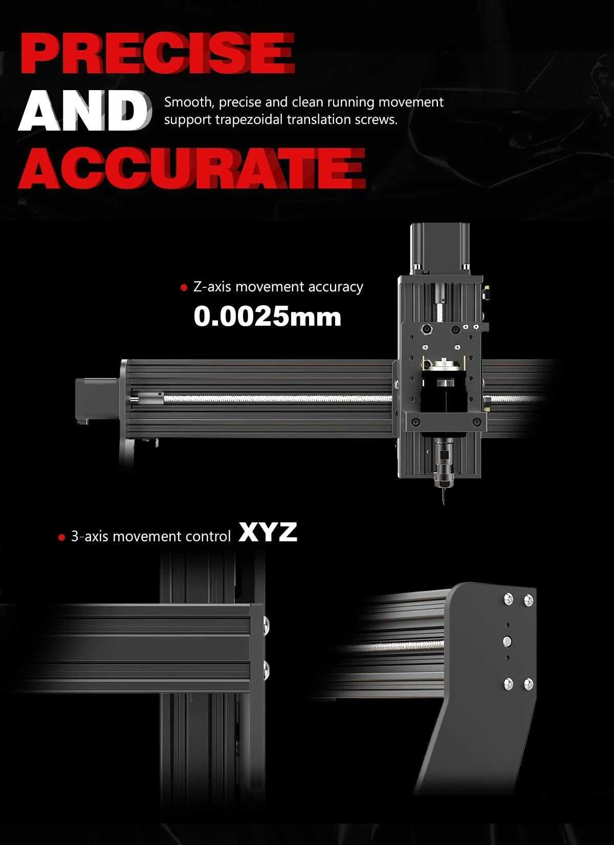 CNC Рутер Фреза 460/460/80mm механично лазер лазерно гравиране рязане