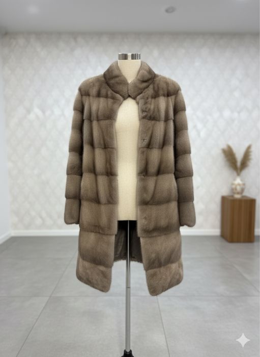 Шуба норковая трансформер, цвет капучино