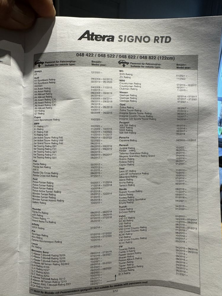 Багажник за кола ATERA SIGNO RTD Нов*