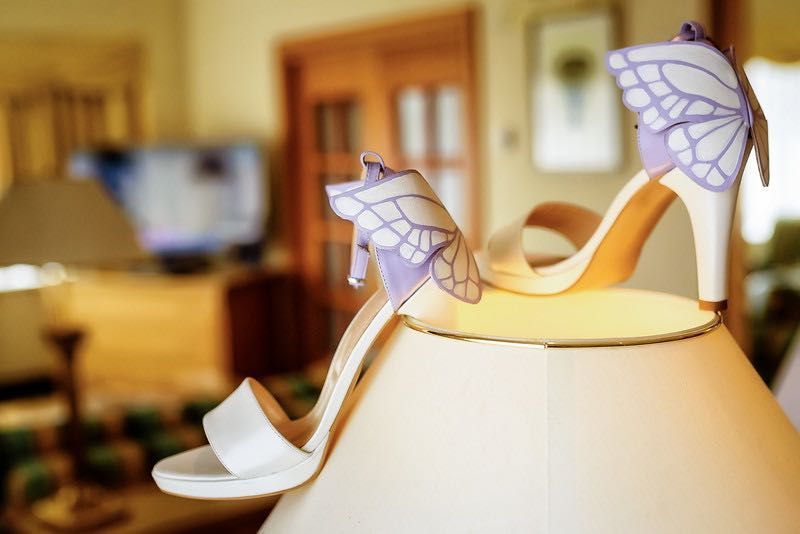 Sandale piele naturala mireasa cu fluturi