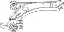 Brat fata Topran pentru Audi A3 2003- Seat Altea Leon 2004- Skoda Octavia 2 Vw Caddy 3 Golf Plus Golf 5 Golf 6 Vento 3, inferior dreapta